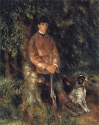 Pierre Renoir Alfred Berard and his Dog oil painting